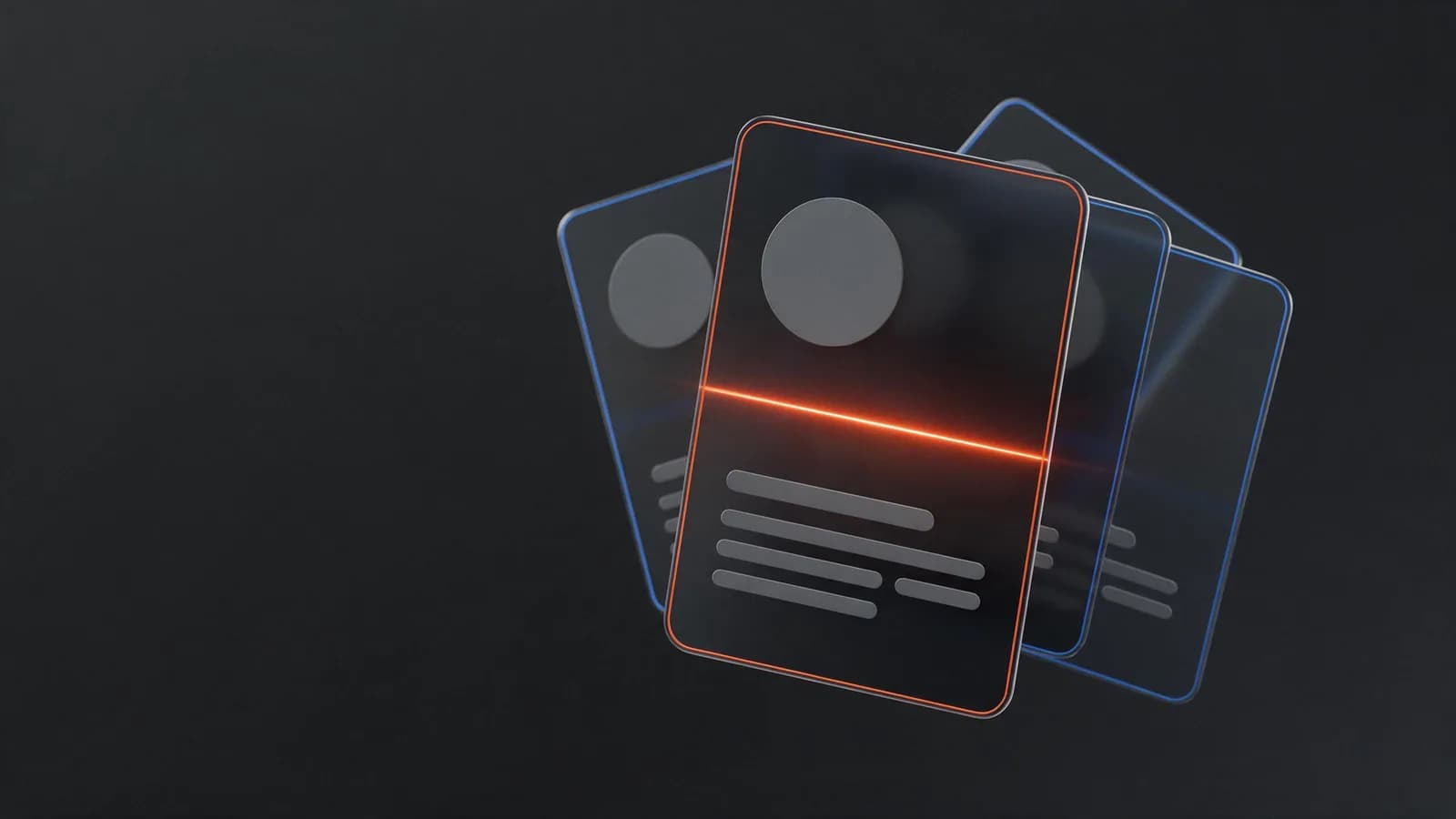 Steam profile cards, one of them crossed by a scan line