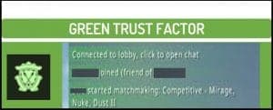 Green (normal) trust level: no warning shown