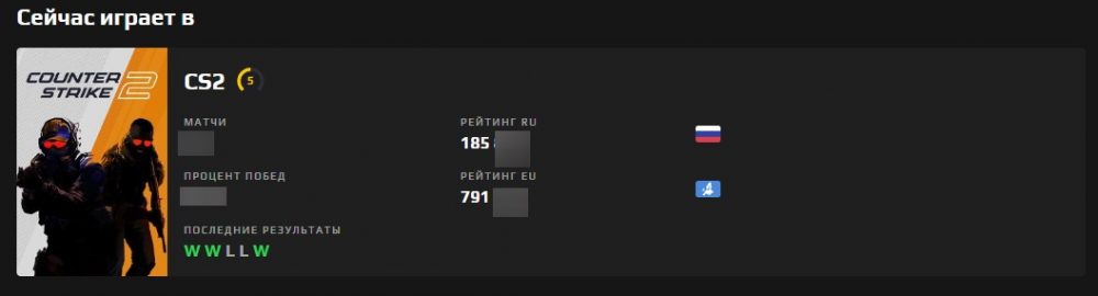 A screenshot of a facet of the stats.